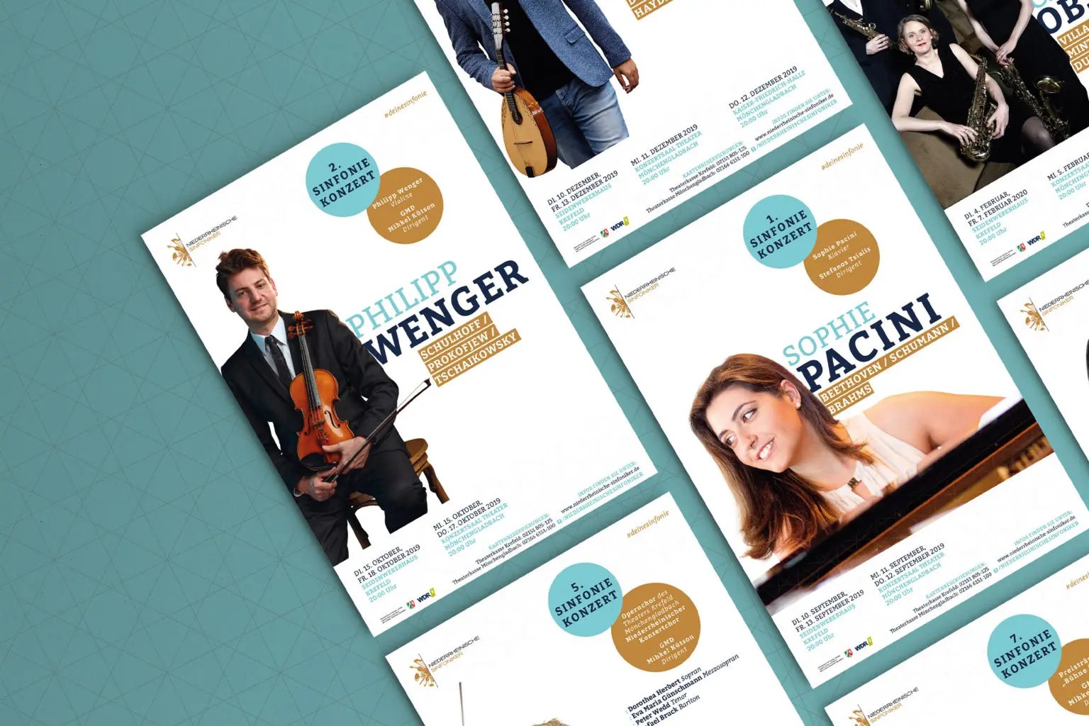 Die Niederrheinischen Sinfoniker – CI/CD-Relaunch / LIVE-Kommunikation / div. Printmedien